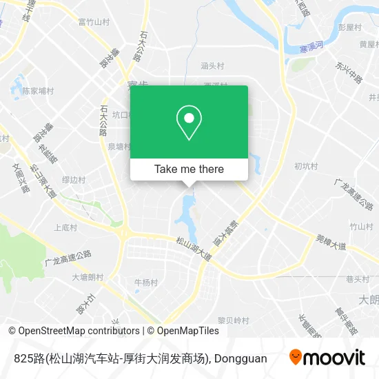 825路(松山湖汽车站-厚街大润发商场) map