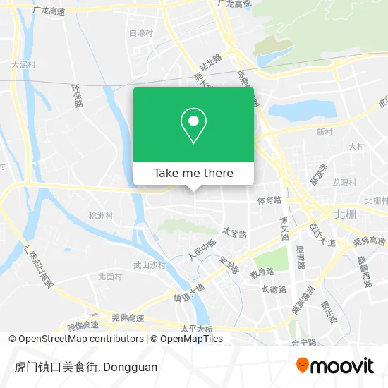 虎门镇口美食街 map