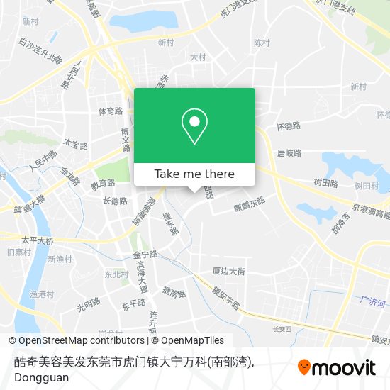 酷奇美容美发东莞市虎门镇大宁万科(南部湾) map