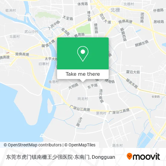东莞市虎门镇南栅王少强医院-东南门 map