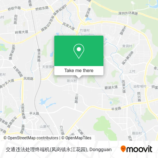 交通违法处理终端机(凤岗镇永江花园) map