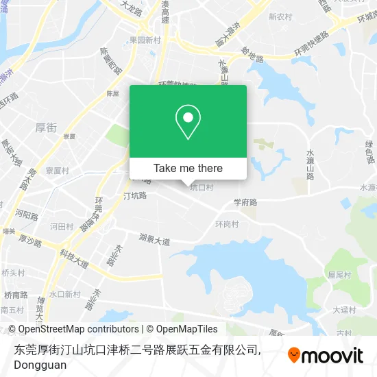 东莞厚街汀山坑口津桥二号路展跃五金有限公司 map