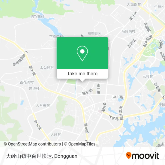 大岭山镇中百世快运 map