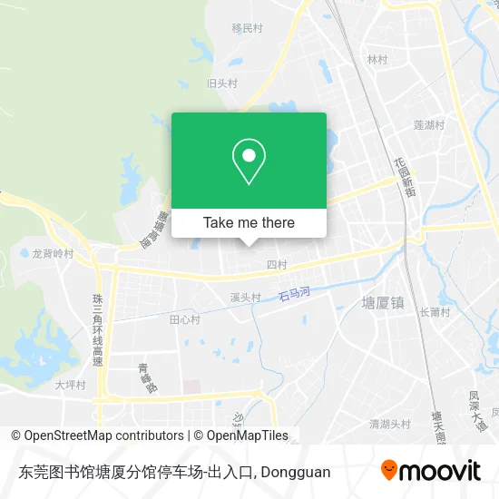 东莞图书馆塘厦分馆停车场-出入口 map