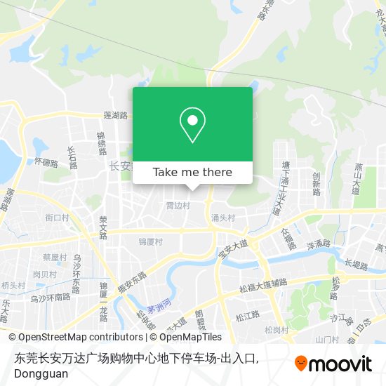 东莞长安万达广场购物中心地下停车场-出入口 map
