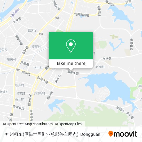 神州租车(厚街世界鞋业总部停车网点) map