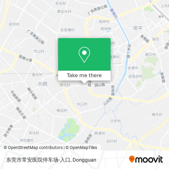 东莞市常安医院停车场-入口 map