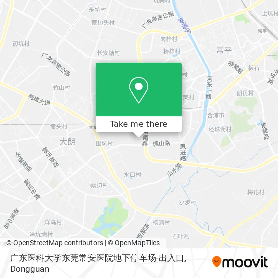 广东医科大学东莞常安医院地下停车场-出入口 map