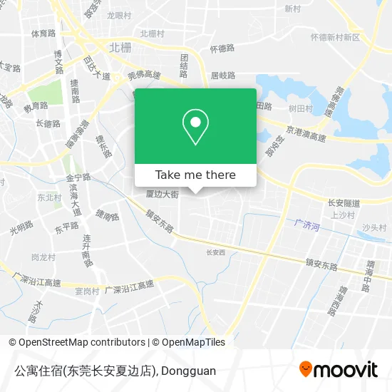 公寓住宿(东莞长安夏边店) map