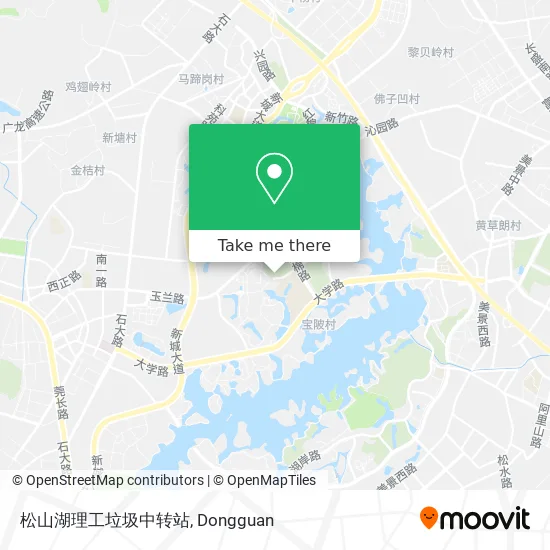 松山湖理工垃圾中转站 map