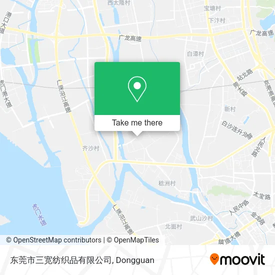 东莞市三宽纺织品有限公司 map