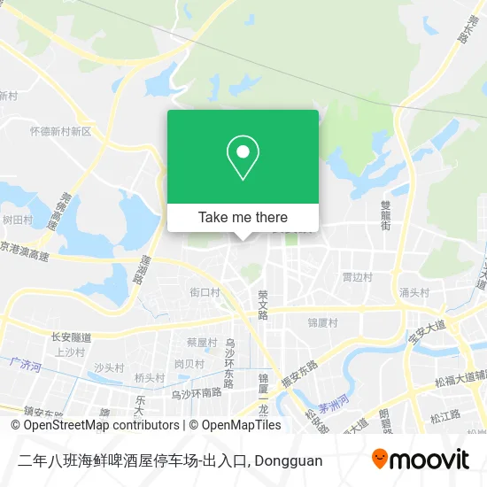 二年八班海鲜啤酒屋停车场-出入口 map