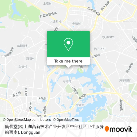 筋骨堂(松山湖高新技术产业开发区中部社区卫生服务站西南) map