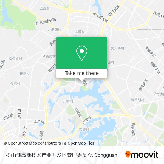 松山湖高新技术产业开发区管理委员会 map