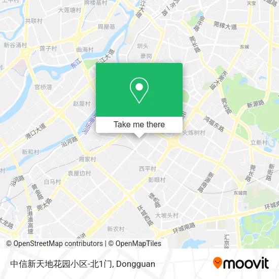 中信新天地花园小区-北1门 map