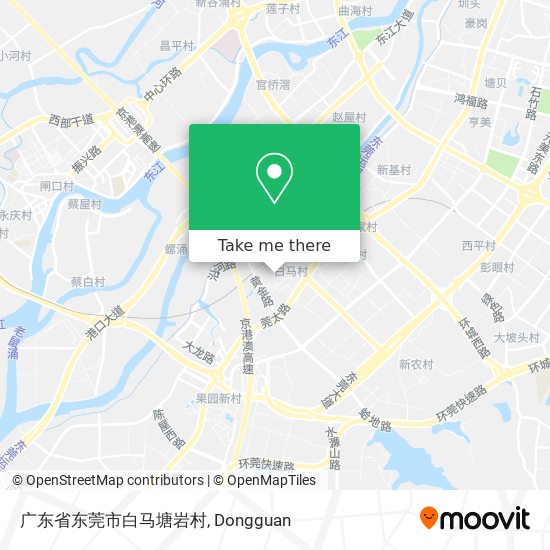 广东省东莞市白马塘岩村 map