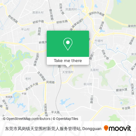 东莞市凤岗镇天堂围村新莞人服务管理站 map