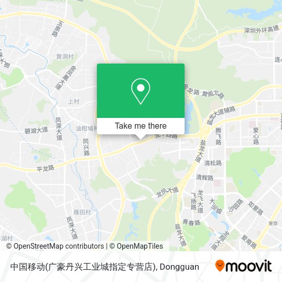 中国移动(广豪丹兴工业城指定专营店) map