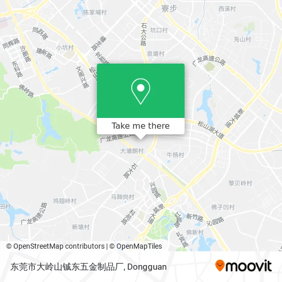 东莞市大岭山铖东五金制品厂 map
