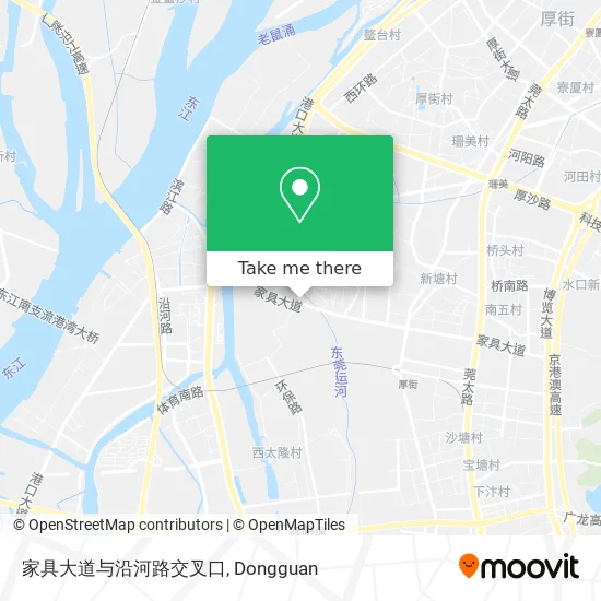 家具大道与沿河路交叉口 map