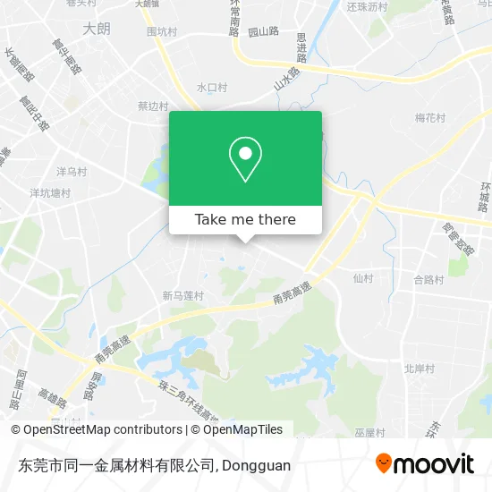 东莞市同一金属材料有限公司 map