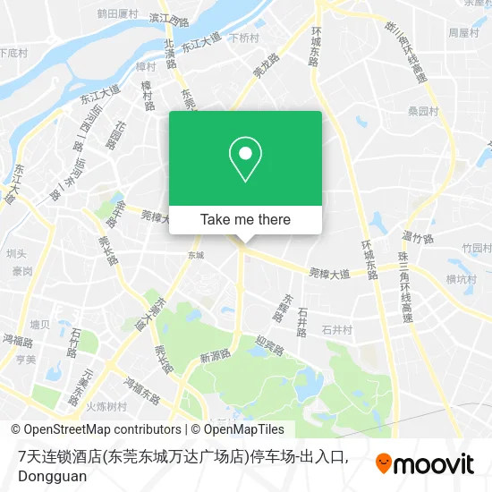7天连锁酒店(东莞东城万达广场店)停车场-出入口 map