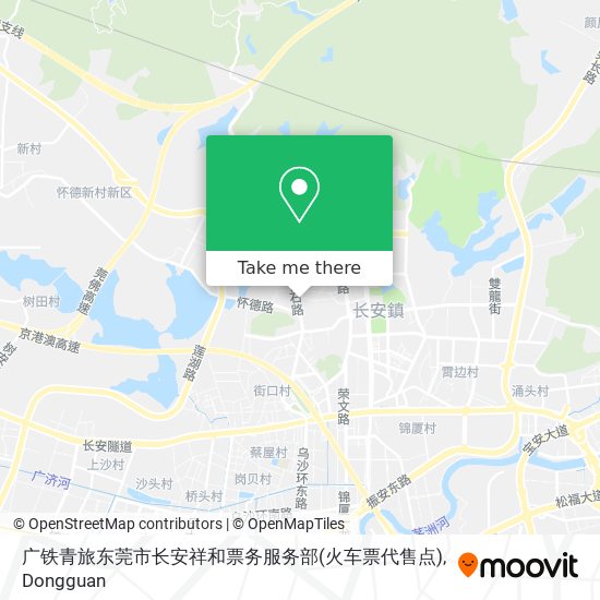 广铁青旅东莞市长安祥和票务服务部(火车票代售点) map