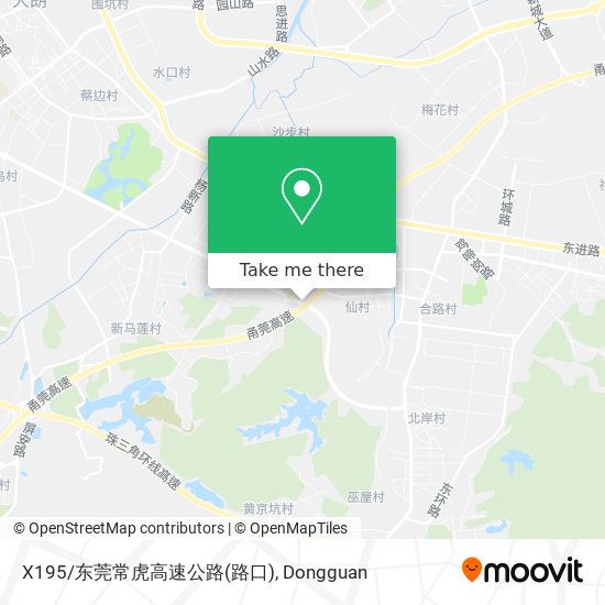 X195/东莞常虎高速公路(路口) map