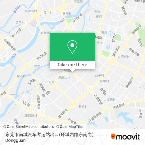 东莞市南城汽车客运站出口(环城西路东南向) map