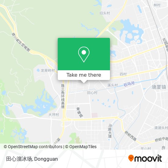田心溜冰场 map