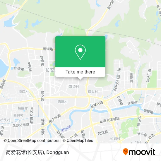 简爱花馆(长安店) map