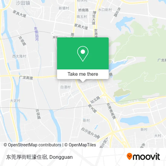 东莞厚街旺濠住宿 map