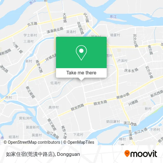 如家住宿(莞潢中路店) map
