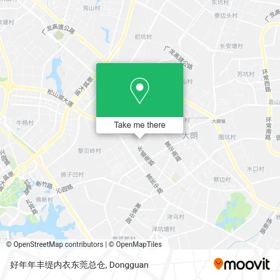 好年年丰缇内衣东莞总仓 map