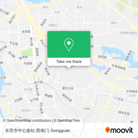 东莞市中心血站-西南门 map