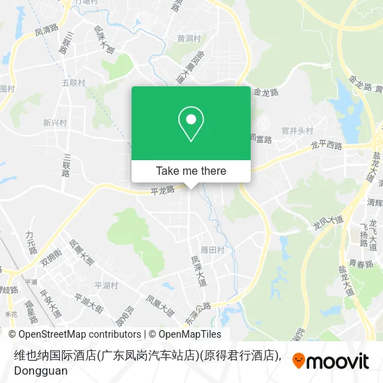 维也纳国际酒店(广东凤岗汽车站店)(原得君行酒店) map