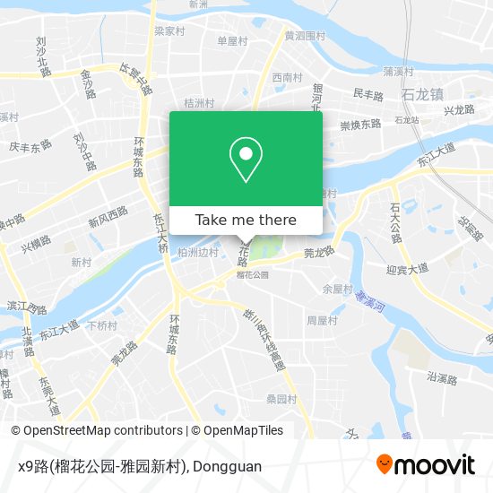 x9路(榴花公园-雅园新村) map