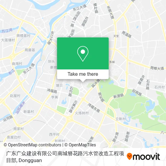广东广众建设有限公司南城簪花路污水管改造工程项目部 map
