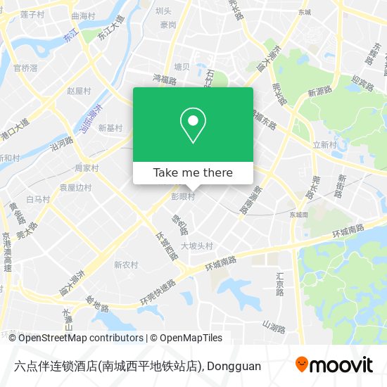 六点伴连锁酒店(南城西平地铁站店) map