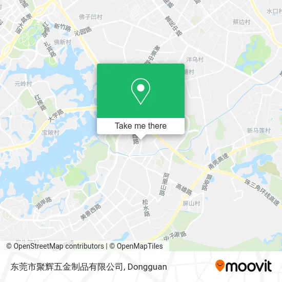 东莞市聚辉五金制品有限公司 map