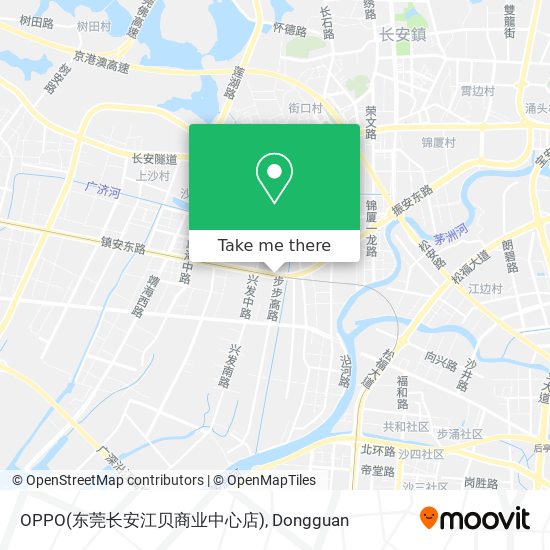 OPPO(东莞长安江贝商业中心店) map