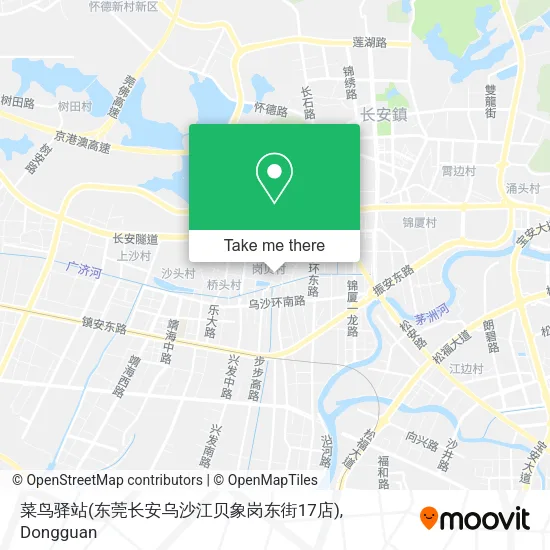 菜鸟驿站(东莞长安乌沙江贝象岗东街17店) map