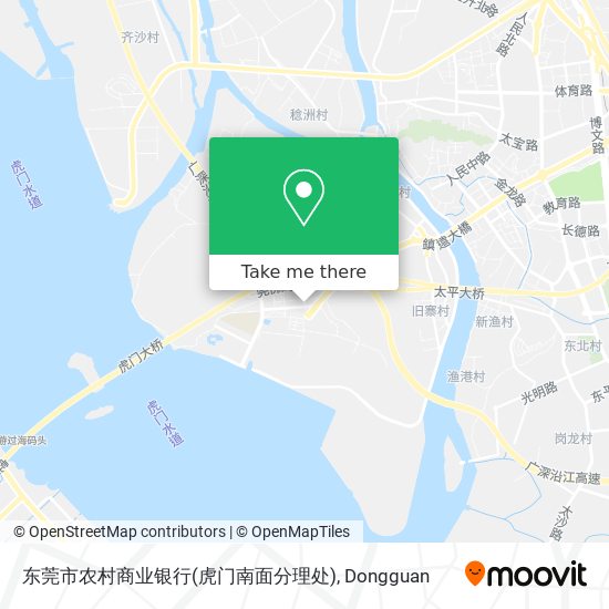 东莞市农村商业银行(虎门南面分理处) map