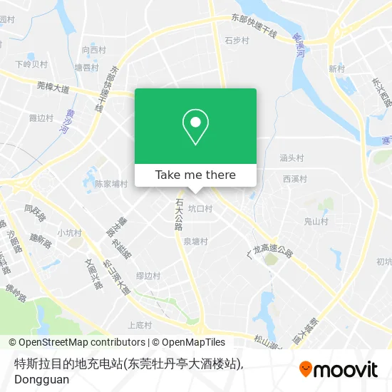 特斯拉目的地充电站(东莞牡丹亭大酒楼站) map