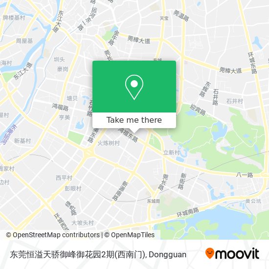 东莞恒溢天骄御峰御花园2期(西南门) map