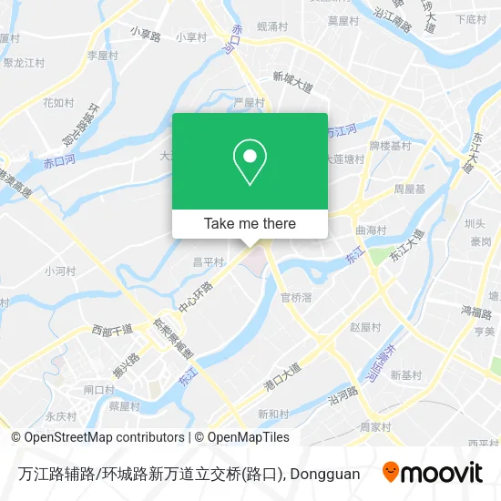 万江路辅路/环城路新万道立交桥(路口) map