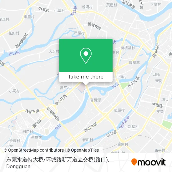 东莞水道特大桥/环城路新万道立交桥(路口) map