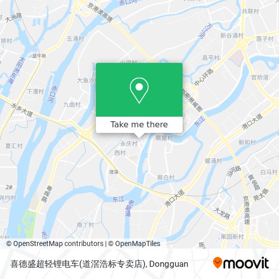 喜德盛超轻锂电车(道滘浩标专卖店) map