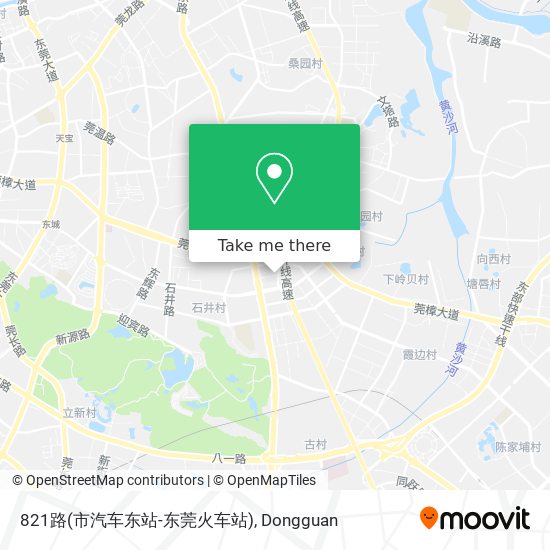 821路(市汽车东站-东莞火车站) map
