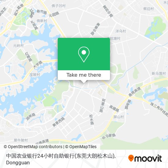 中国农业银行24小时自助银行(东莞大朗松木山) map